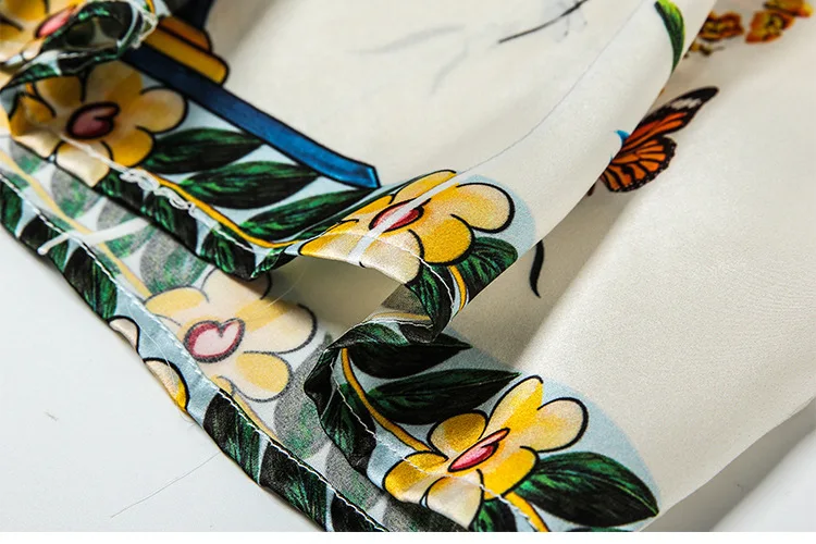 Высокое качество Новинка 2017 шелковые женские Весна осень взлетно посадочной