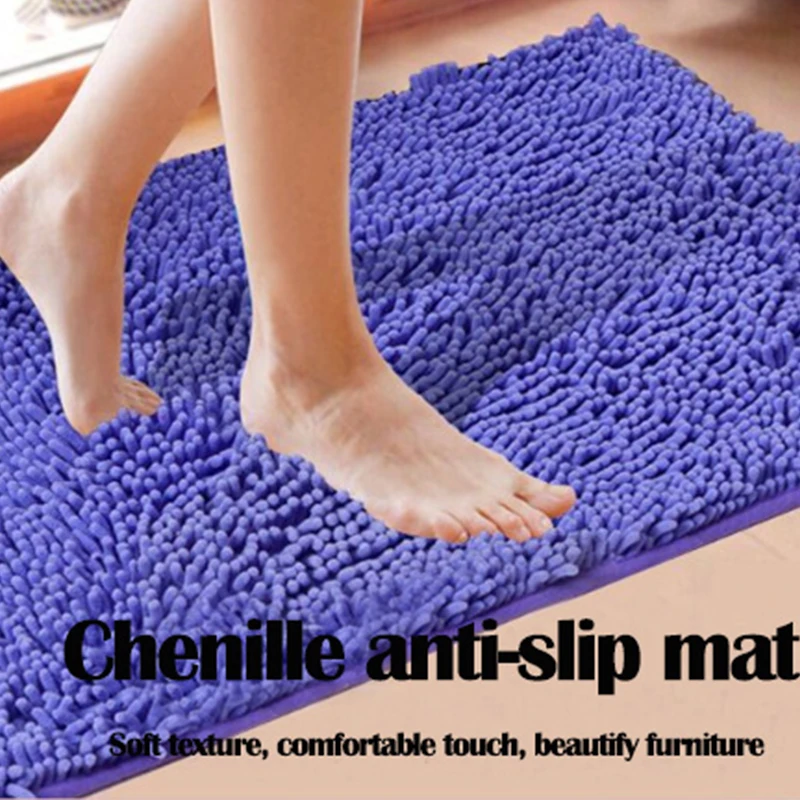 

Multiple Model Chenille Bath Mat Soft Comfortable Absorbent kitchen Living Room Carpet Microfiber Bathroom Non-Slip Floor Mats