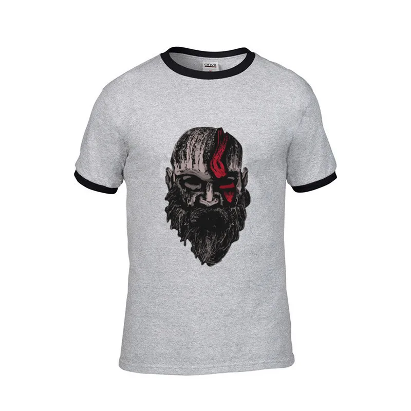 Футболки Бог войны воин богов Король Рагнар лотброк Викинги органический топ с