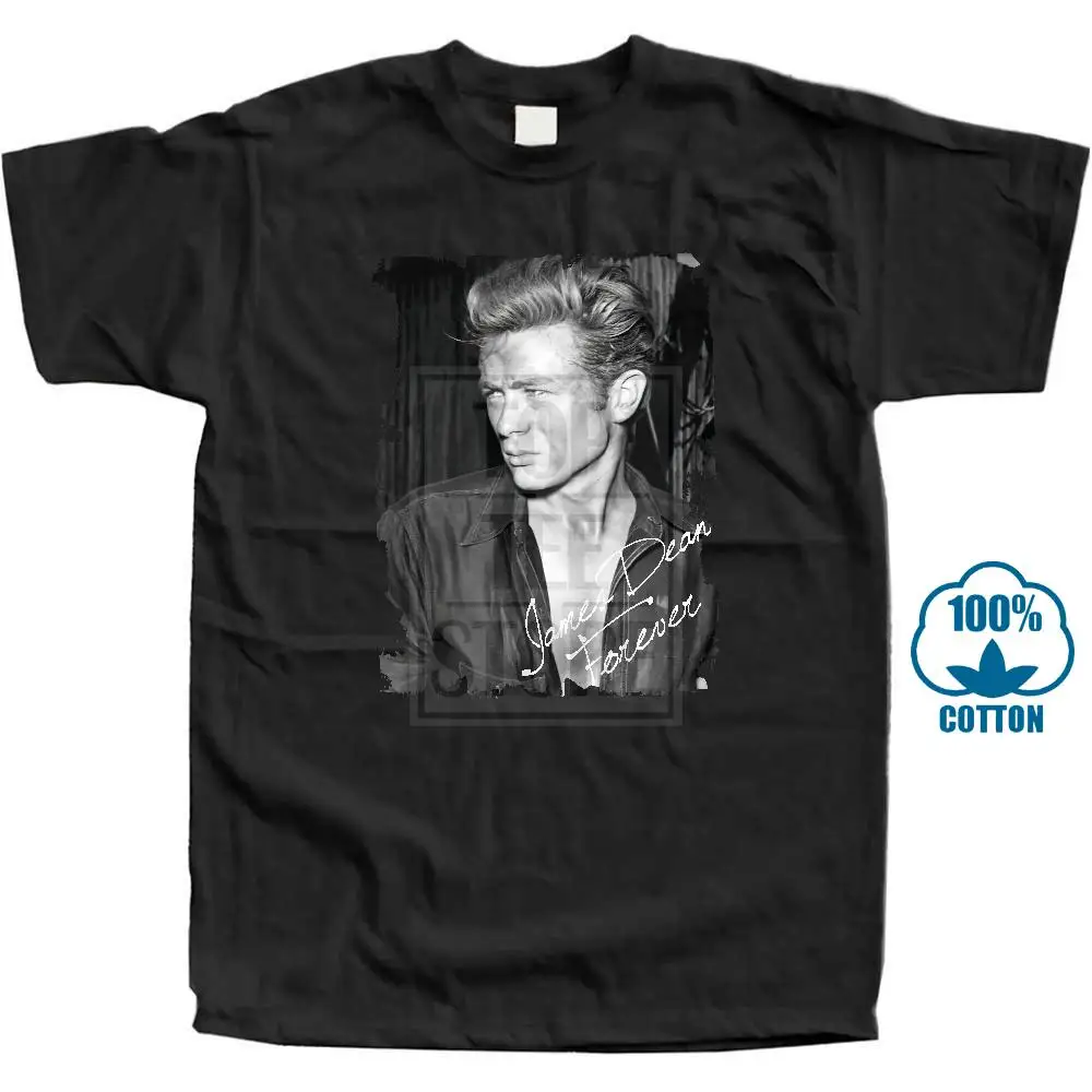 Футболка James Dean модная повседневная хлопковая с рукавами из 100% хлопка|Мужские