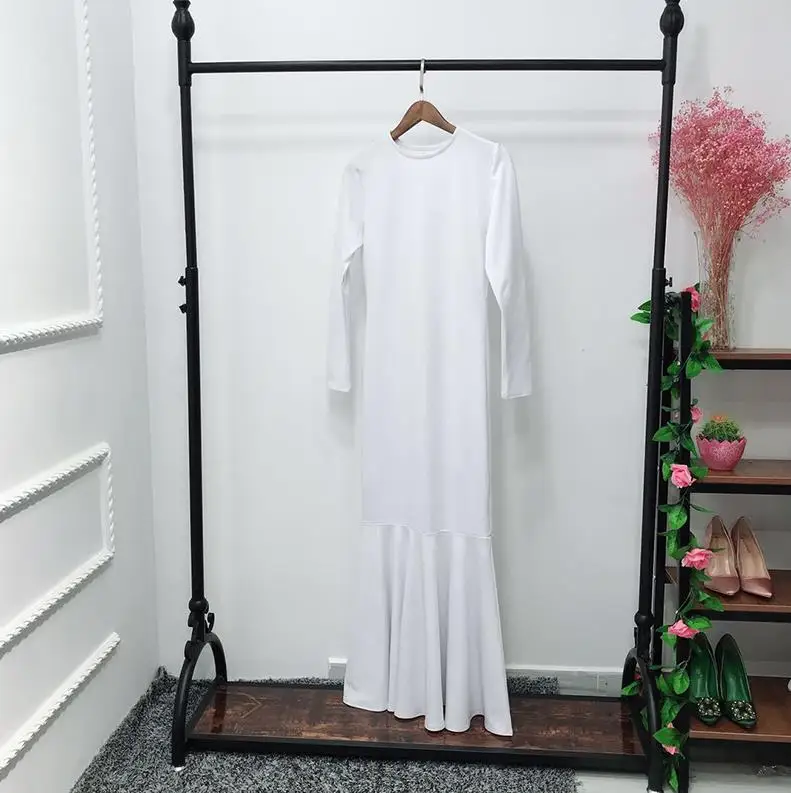 Vestidos Arabe абайя, кафтан элегантное женское вечернее платье исламское мусульманское длинное платье для девочки Caftan хиджаб Eid платья Рамадан Elbise одеяние мусульмане Longue - Цвет: White dress