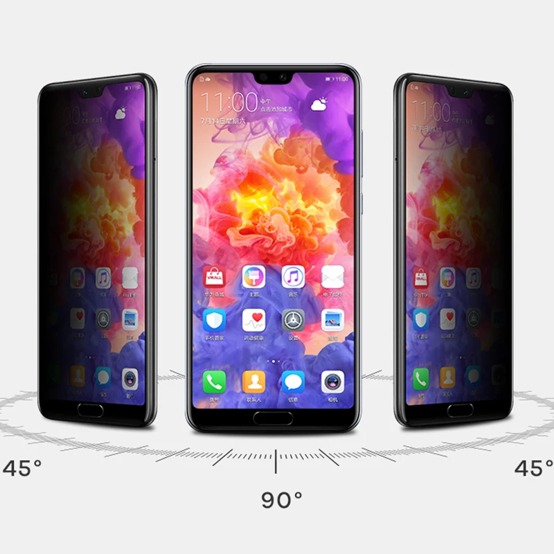 Черное антишпионское закаленное стекло JGKK для Huawei P20 Lite Pro Защита экрана