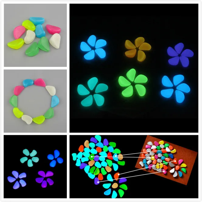 10 шт./лот светящиеся в темноте камушки свадебные романтические вечерние