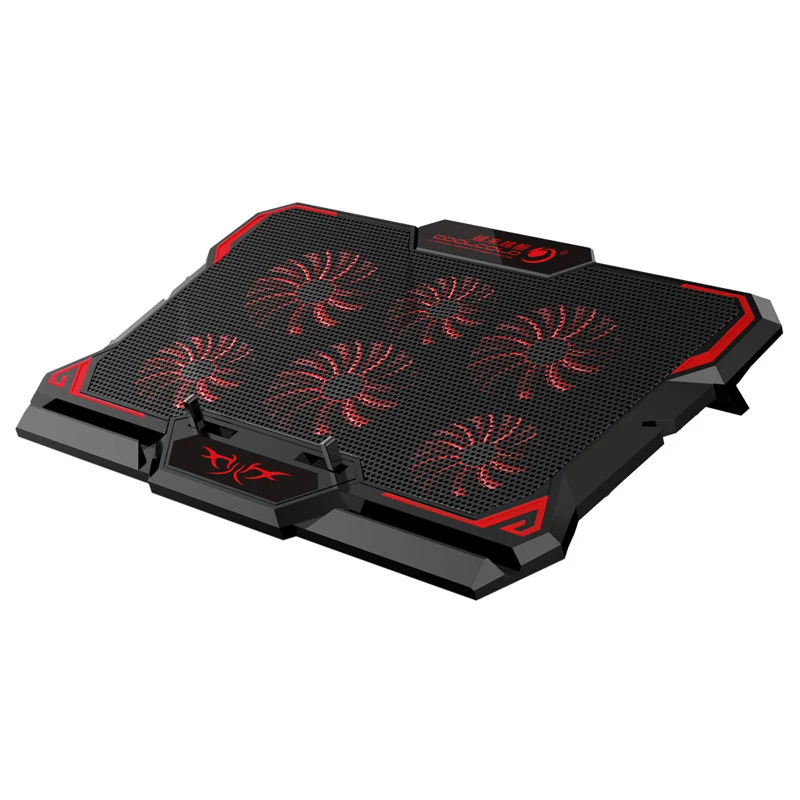 417*300*30MM Touch/Speed Notebook Radiator 17 inch laptop cooler Pad 6 fans Base Plate silence fan heat Sink bracket 2USB Port | Компьютеры