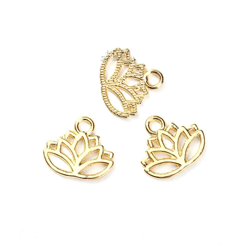 DoreenBeads цинковый сплав кулон цветок лотоса золотой цвет подвески ювелирные
