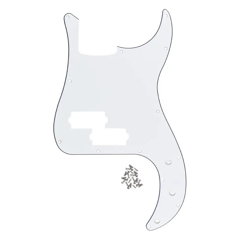 Новинка, 1 шт., 13 отверстий, PB P, Bass Pickguard, царапина, пластина без ферменной конструкции, отверстие и винты для 4 струн, аксессуары для басов, дополнительные цвета - Цвет: white