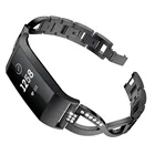 Металлические ремешки для Fitbit Charge 3 X-Link металлические браслеты Регулируемые модные ремешки со стразами из нержавеющей стали 10,26