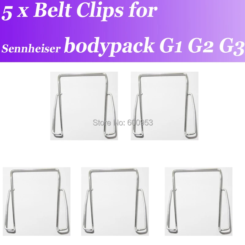5 x Блок металлических сменных зажимов для ремня Sennheiser bodypack G1 G2 G3 Беспроводная