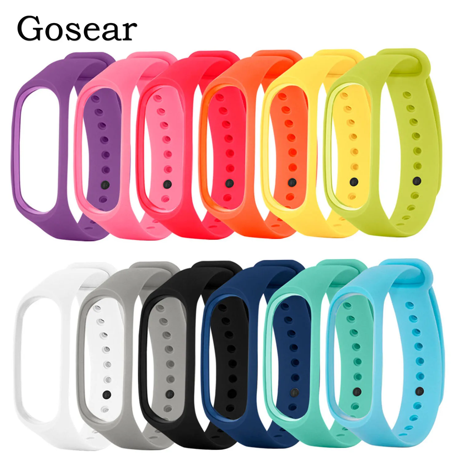 Силиконовый сменный ремешок Gosear 12 шт. браслет смарт Браслет Для Xiaomi Xiao Mi Xiami Band 3 4