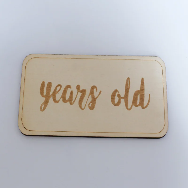 years old D оригинальные деревянные карточные игрушки памятная веха день рождения деревянная карточка Новорожденный ребенок Детская комната Декор девочка фотографии реквизит украшения - Цвет: years old