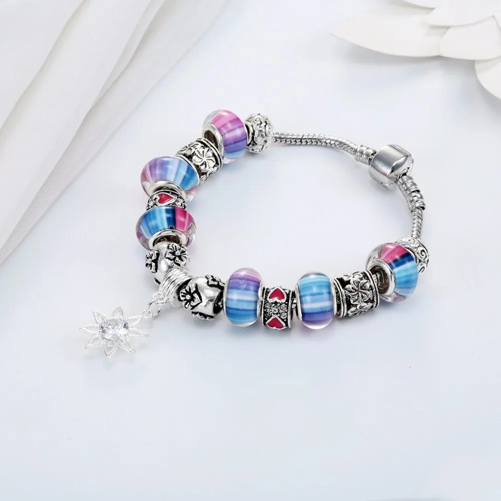 Браслет Kinitial с красным сердечком 1 шт. винтажный стиль браслет цветами и