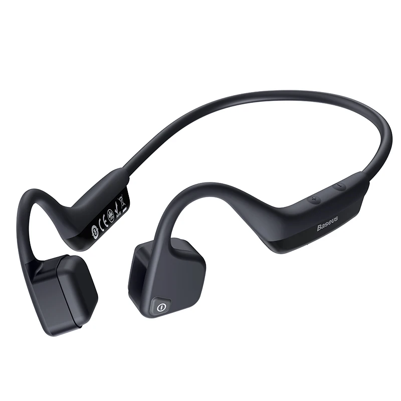 Baseus Bluetooth 5,0, наушники с костной проводимостью, беспроводные Bluetooth наушники, спортивные стерео наушники, гарнитура для iPhone, Xiaomi Pad - Цвет: WHITE