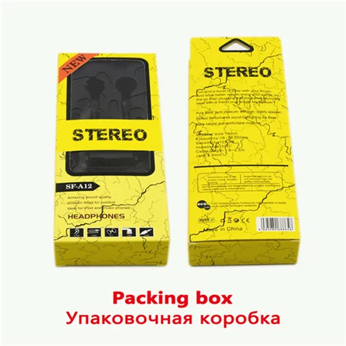 M& J Оригинальные сотовый наушники для телефона ледяные трещины дизайн наушники с микрофоном для iPhone samsung наушники для xiaomi - Цвет: Yellow Box