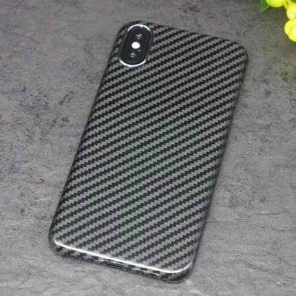 Ультра тонкий чехол из настоящего углеродного волокна для iPhone X, чехол, чехол s - Цвет: Glossy Black 2