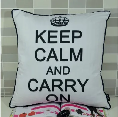 45*45 см винтажная модная наволочка из микрофибры с надписью Keep Calm and Carry On для