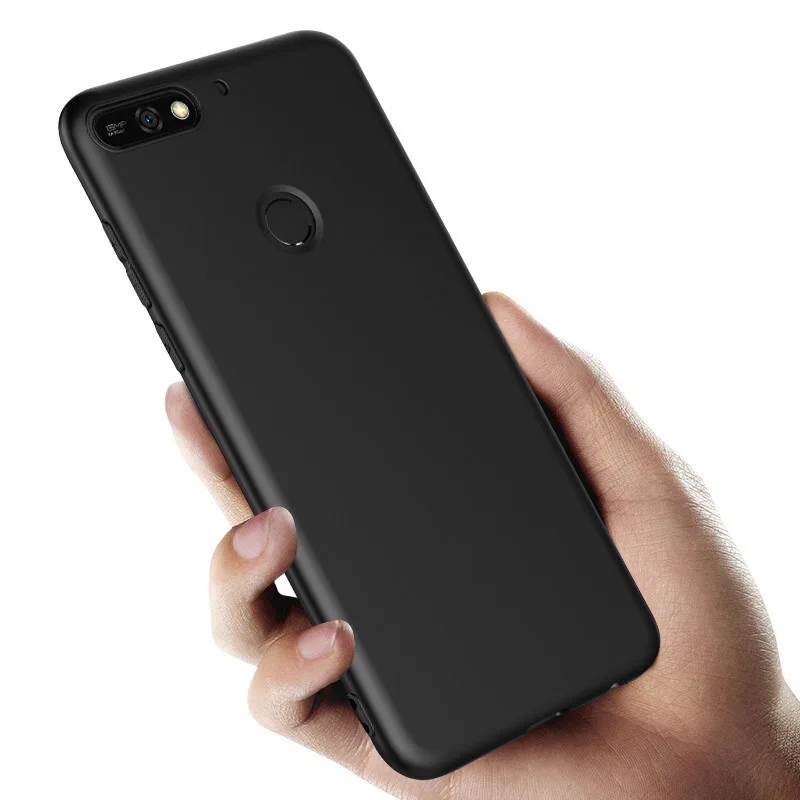 Чехол для huawei honor 7A Pro, мягкий силиконовый прозрачный чехол, Mofi, черный, прозрачный, RU версия 5,7, huawei honor 7a pro, чехол