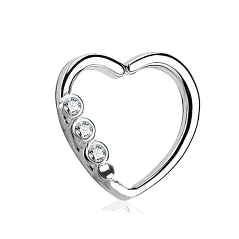 Серьги гвоздики в форме сердца для пирсинга 1 шт.|Украшения тела| |