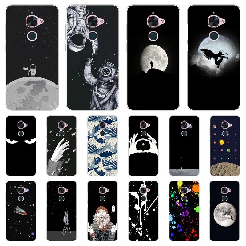 letv leeco le s3 Case Silicon Black graffiti Painting Soft TPU Back Cover for x626 x620 x522 Protect Phone case |