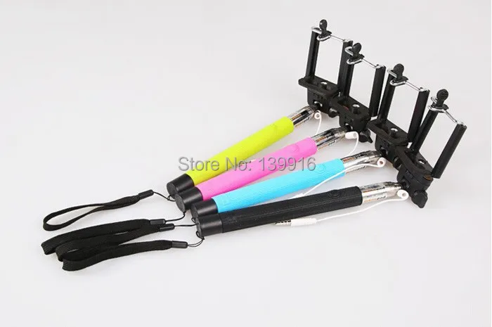 Extendable Wired Self Timer Monopod Selfie Stick Tripod Handheld With Clip Holder For iPhone Samsung Smart Phone | Электроника
