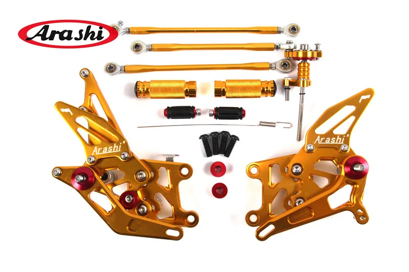 Arashi CBR600RR 2007-2008 CNC Rider Регулируемые подножки для ног для HONDA CBR 600 CBR600 RR 2007 2008 задний упор для ног задние наборы - Цвет: Золотой