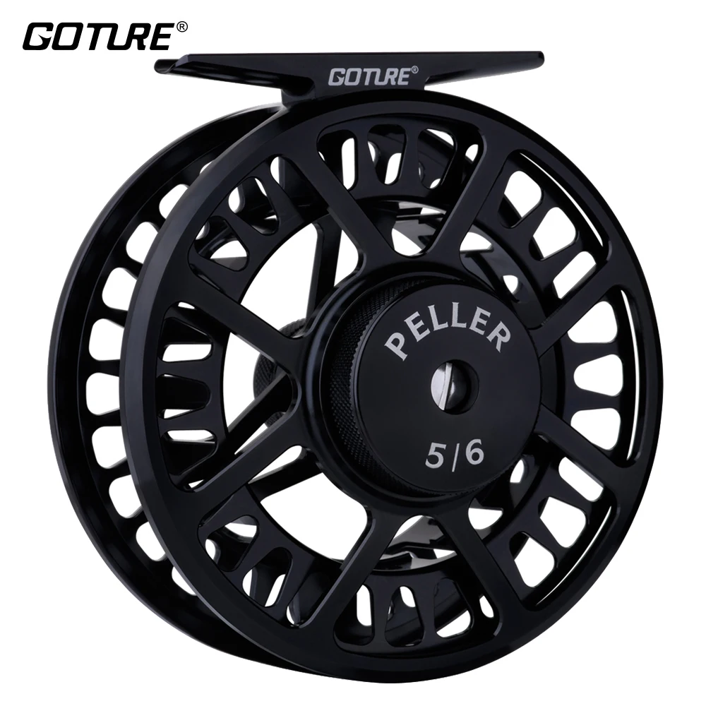 Goture PELLER Fly Fishing Reel Large Arbor 7/8 3BB Fly Fishing Reel for Bass Trout Saltwater Freshwater Left/Right Fly Reel
