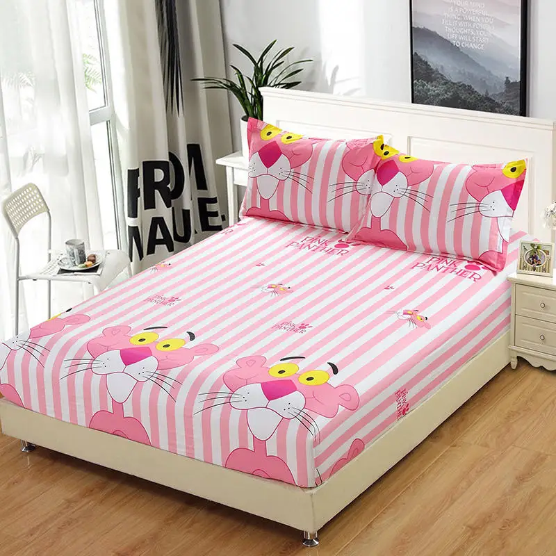 Детский комплект постельного белья из 100% хлопка с мультяшным рисунком простыня