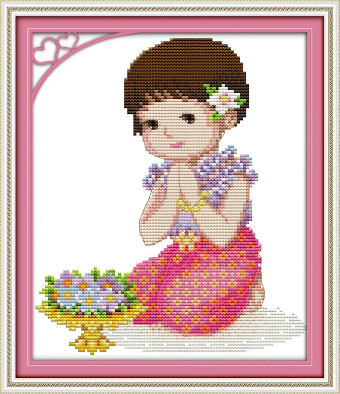 

Pray (2) cross stitch kit people 18ct 14ct 11ct count print canvas stitches embroidery DIY handmade needlework plus