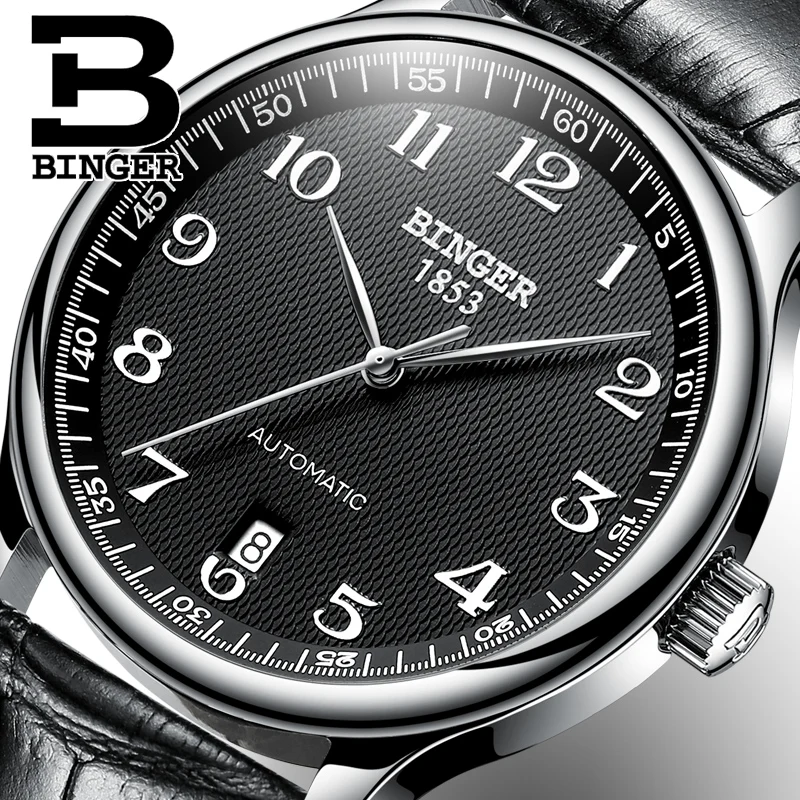 Часы мужские механические водонепроницаемые с сапфировым стеклом в стиле