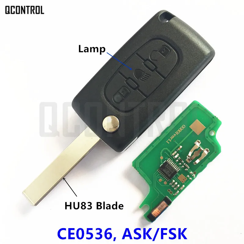 QCONTROL Новый дистанционный ключ для PEUGEOT 207 208 307 308 408 Partner 433MHz Автомобильный Дверной