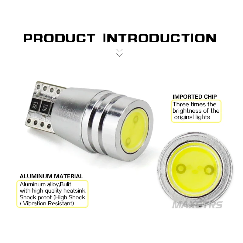 2x2019 супер яркий белый корпус T10 Can-шина COB Can-bus No OBC Error 194 W5W 168 Led автомобильный инструмент боковые фары