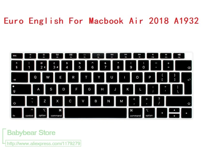 Для Macbook Air 13 &quotдля Pouces 2018 A1932 Avec Retina Touch Id Clavier Euro Us Azerty Protection | Компьютеры и офис