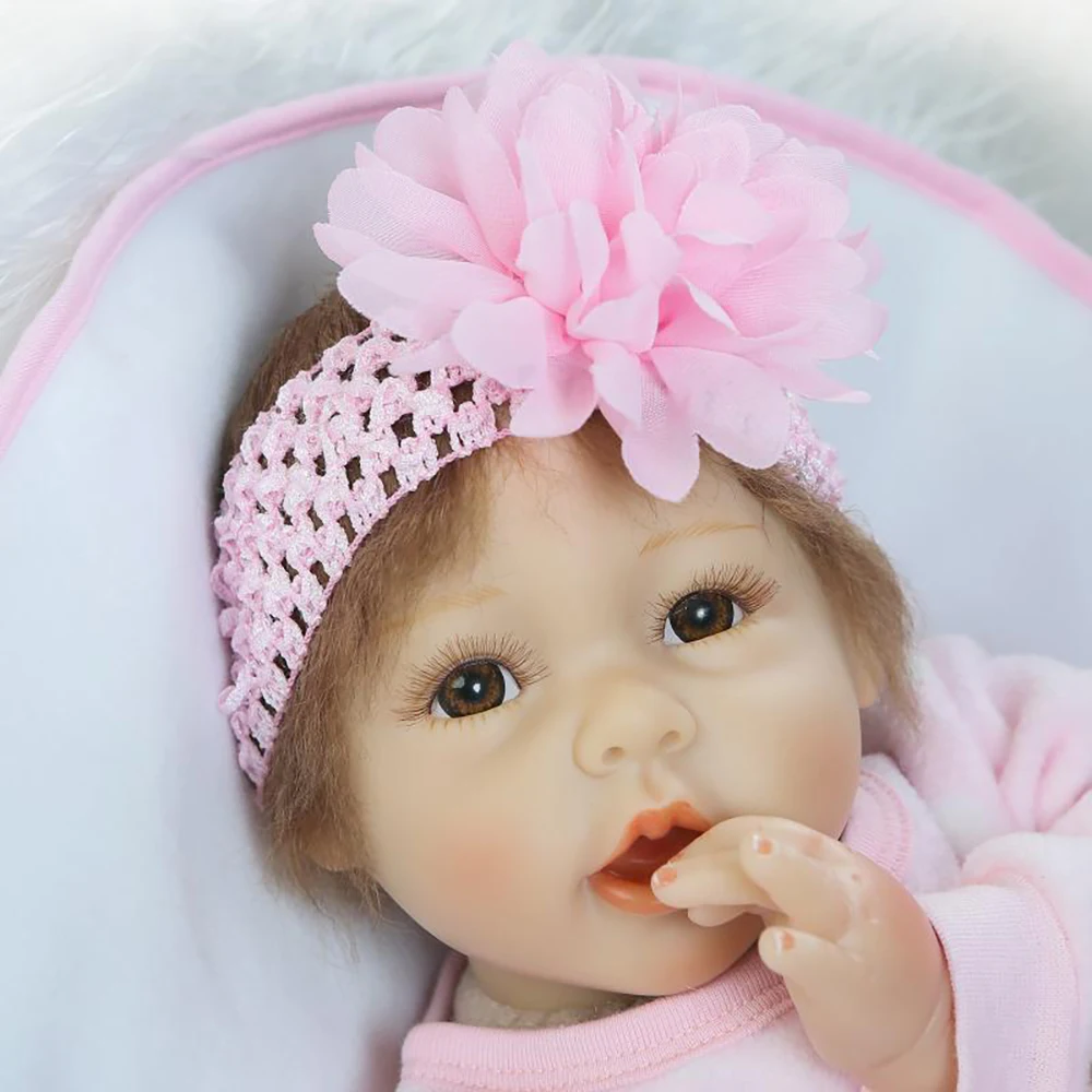 Мягкий силикон-Виниловый reborn baby doll toy lifelike 55 см новорожденный девочка кукла Мода
