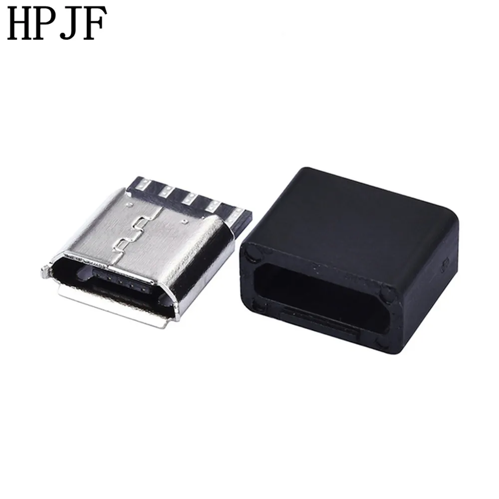 10 шт./лот Micro USB 5pin розеточная часть соединителя типа сварки для хвоста зарядки