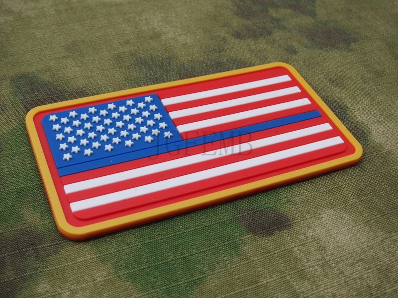 red backgroung color design The thin blue line America flag Police SWAT Military Morale 3D PVC patch PB1363 | Дом и сад