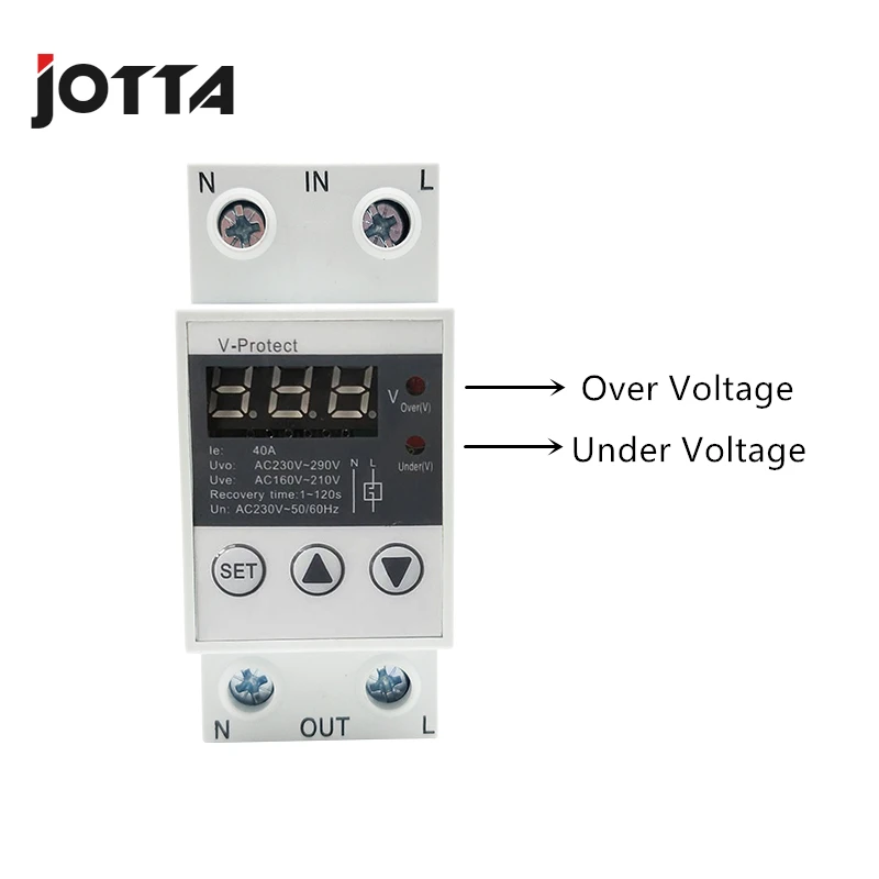 40A/63A 230V din рейку Регулируемый перенапряжения и под напряжением защитное