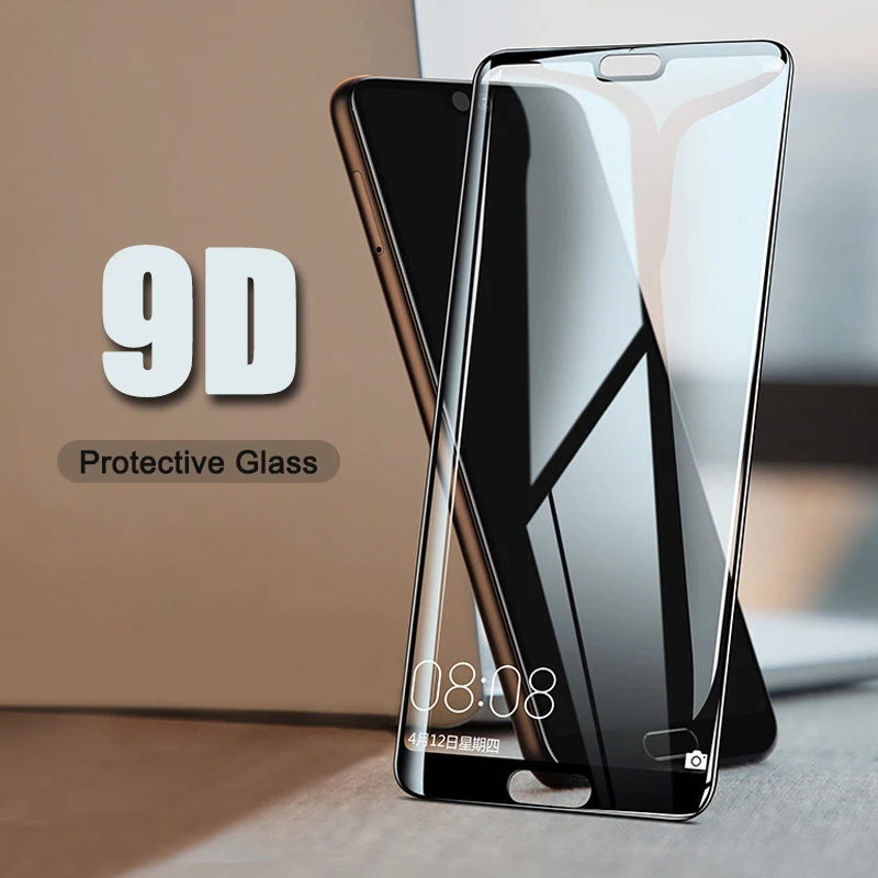 Защитный стеклянный чехол для Huawei Y6 Y9 2019 полностью клеящаяся Защита экрана Y7 Y5