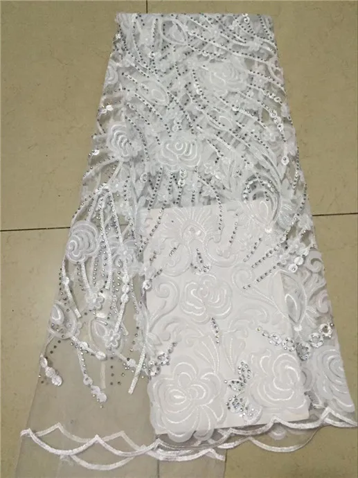 Новый Нигерийский Вышитые камень Сетки Ткань Шнурка Невесты Свадебные Ткани В