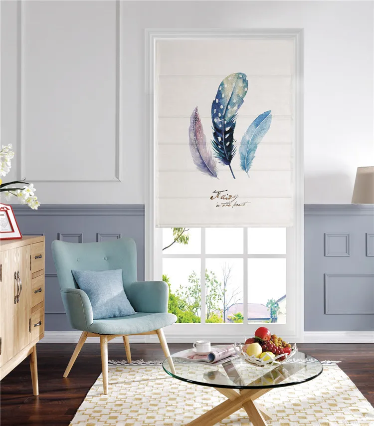 Новинка 2018 затемняющие шторы с мультяшным принтом римские индивидуальным