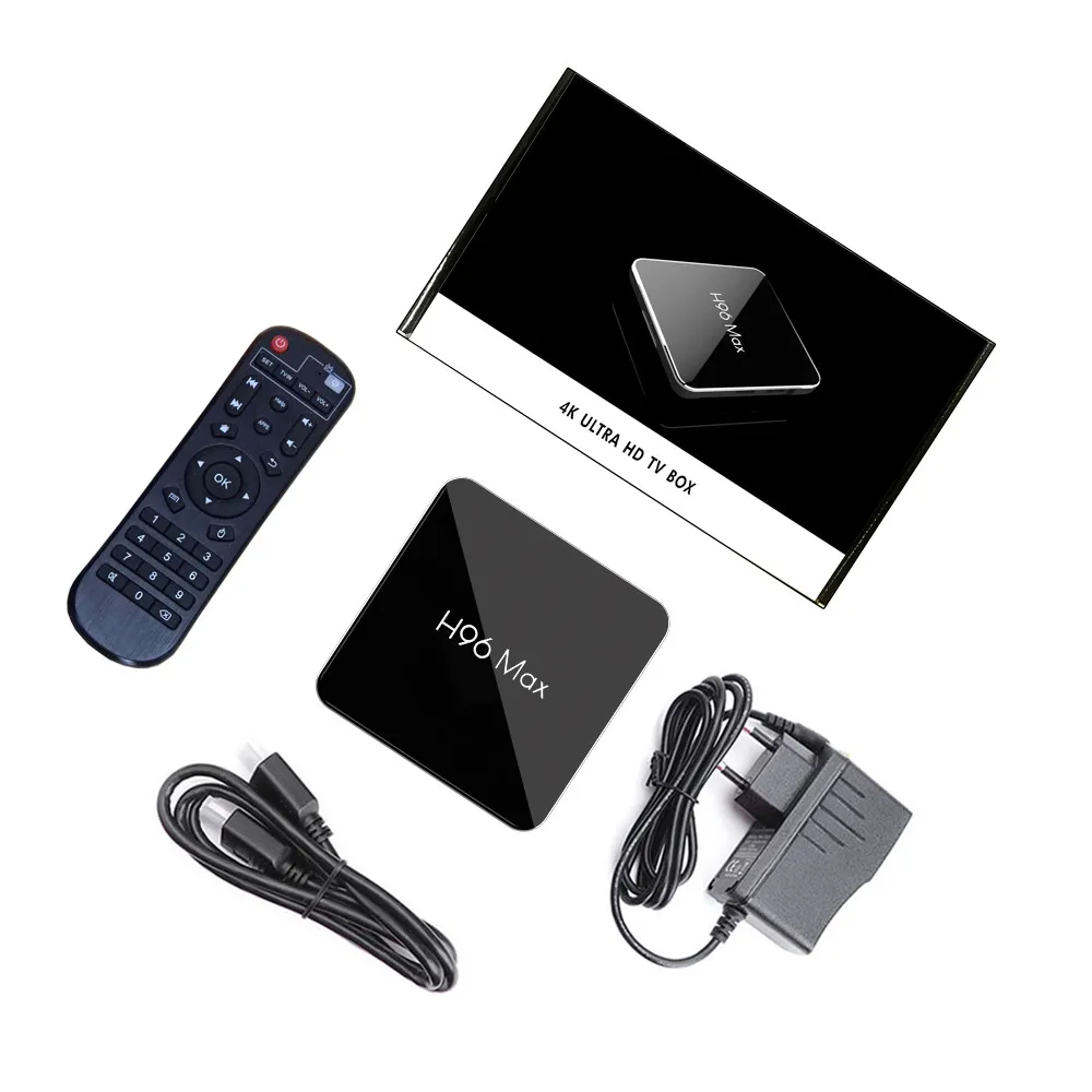 ТВ приставка H96 Max x2 Smart TV Android 9 0 четырехъядерный Amlogic S905X2 LPDDR4 4 ГБ 32 64 2 4G и 5 ГГц Wi Fi 4K