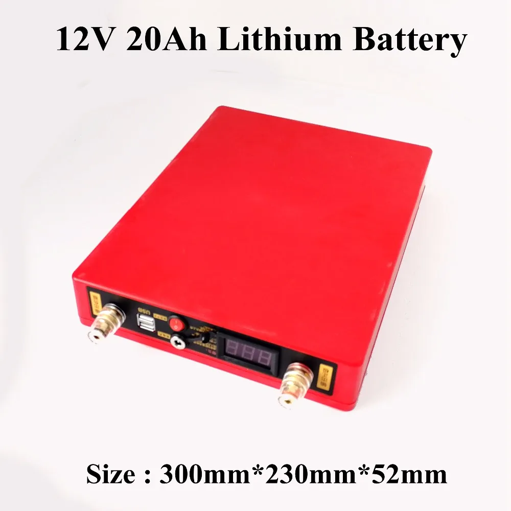 Литий-ионный аккумулятор 12 В 20 Ач литиевая батарея водонепроницаемый внешний для