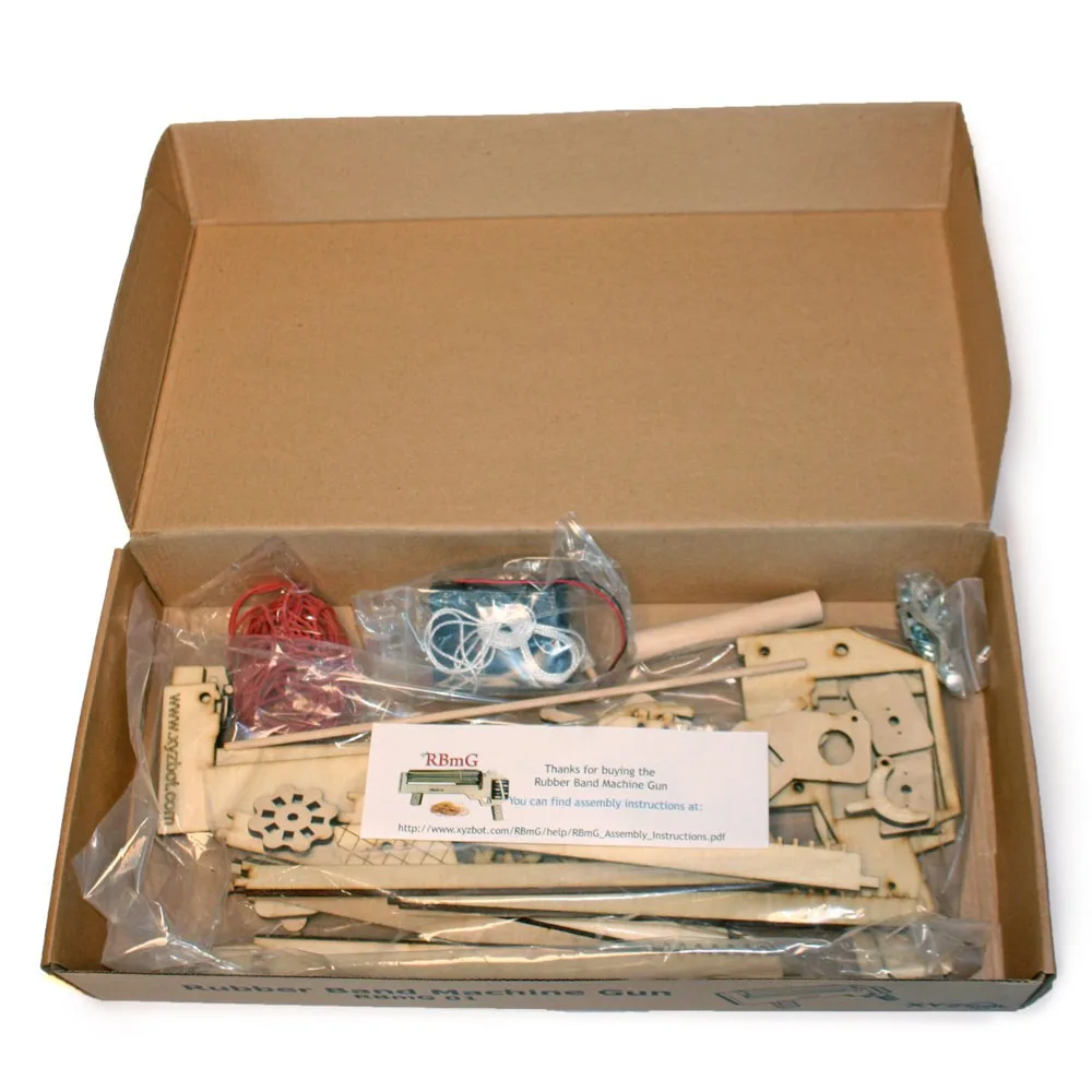 1 шт. RBMG пистолет с резиновой лентой DIY Деревянный POWER SHOT Toy Blaster строительные