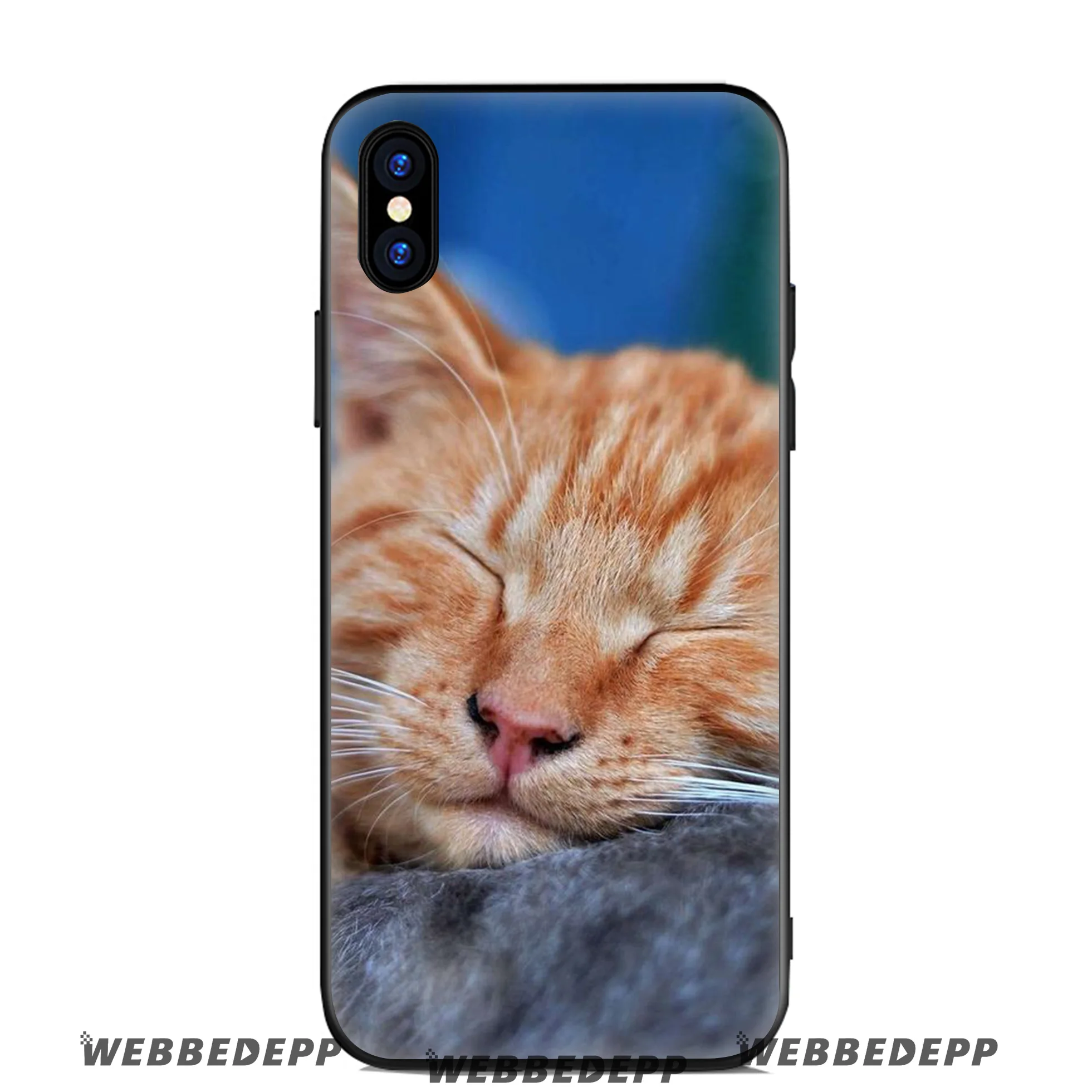 WEBBEDEPP Fat Orange Cats Soft Silicone Case for Apple iPhone 11 Pro Xr Xs Max X or 10 8 7 6 6S Plus 5 5S SE TPU |