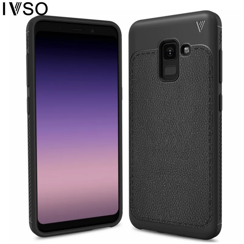 Ivso Джентри серии для Samsung Galaxy A8 2018 кожаный чехол зерна ТПУ мобильного a530f|for samsung