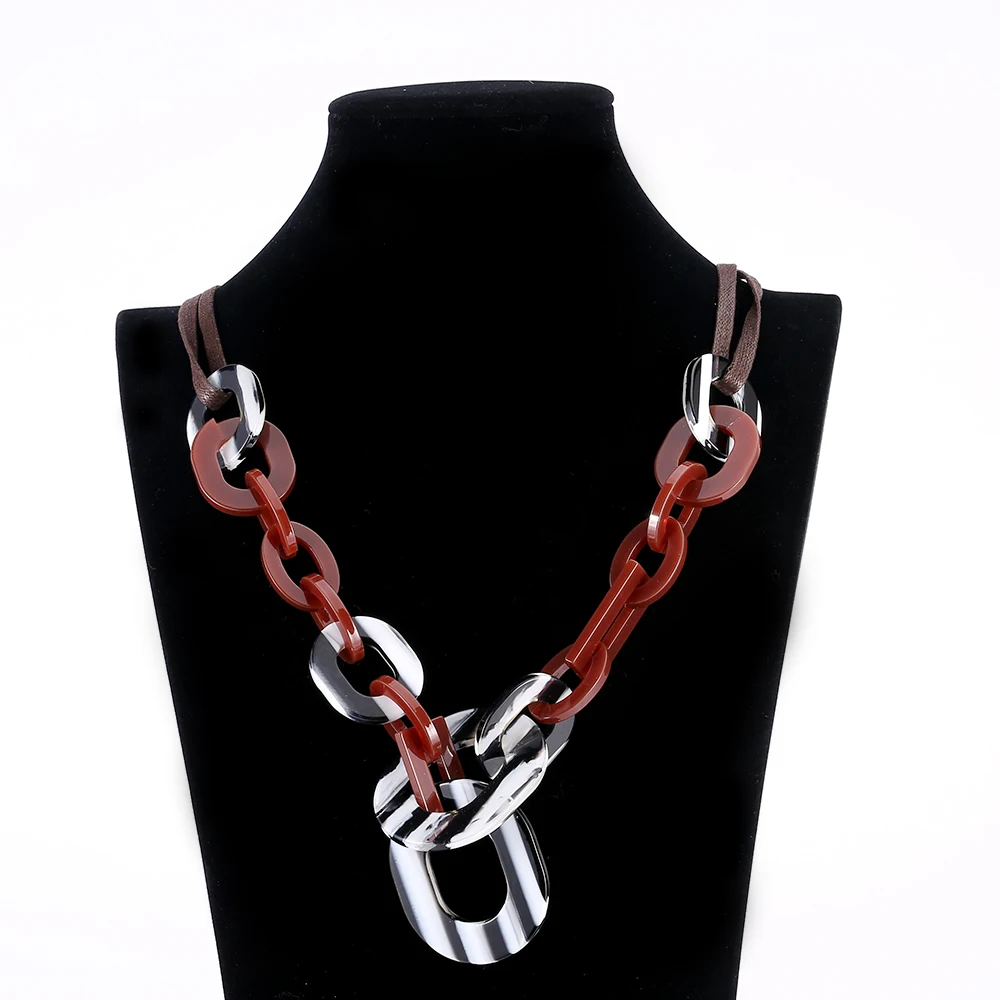 Женская бижутерия ручной работы длинное кожаное геометрическое ожерелье из