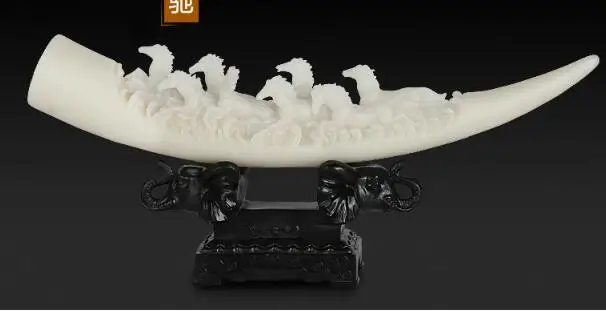resin Imitation white ivory Arts s ornaments Fortune office like elephant lucky evil Home gifts decorationroom Art Statue | Дом и сад