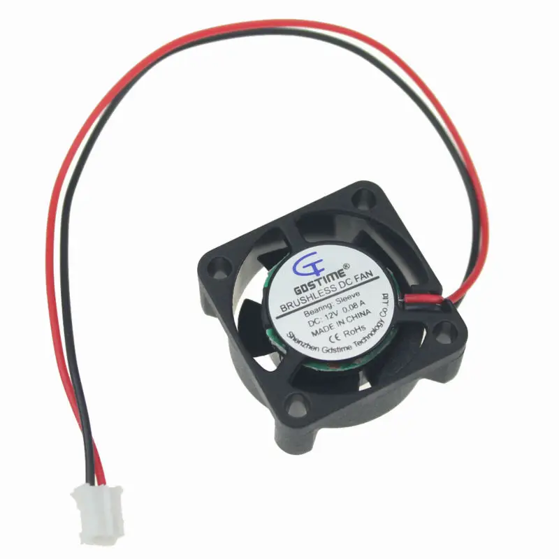 Gdstime 20 штук 2510 25x25 мм 2 Pin 2,0 DC Бесщеточный Мини Вентилятор охлаждения 12 в чипсет радиатор кулер 25 мм x 10 мм
