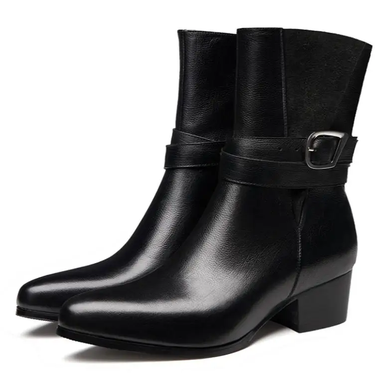 Мужские ботинки из натуральной коровьей кожи на осень и зиму модельные туфли