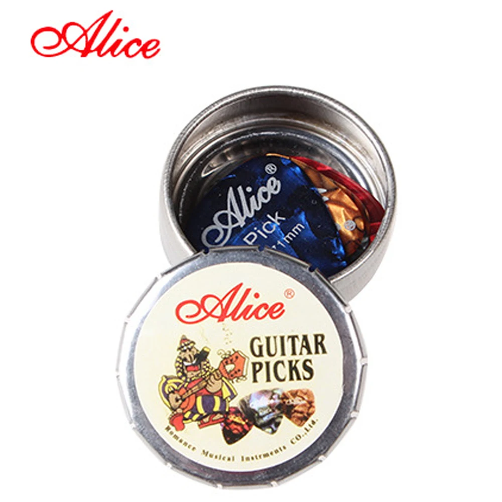 

Alice Boxed Guitar Picks 12 Pcs Picks With A Small Iron Box Container