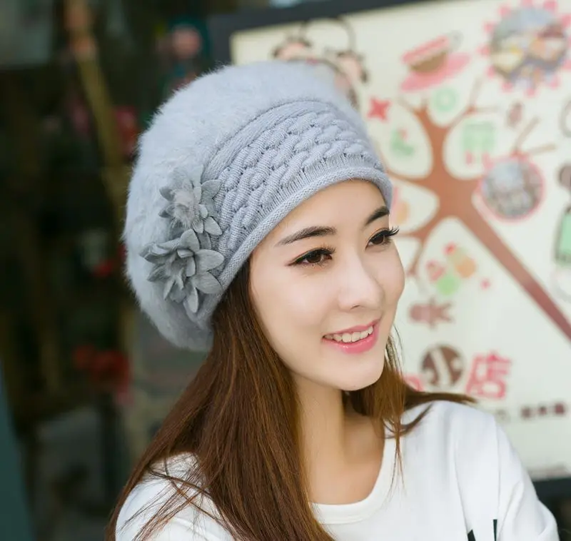 Новый дизайн распродажа теплая и милая шапка принцессы с кроликом женский зимний