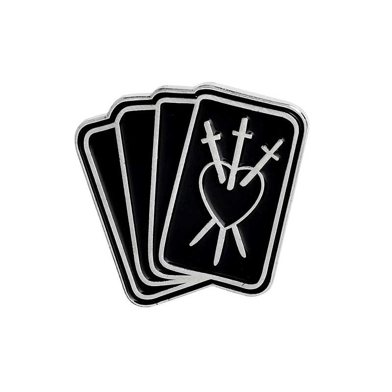 Ведьма эмали штырь Black Magic book Шляпа Волшебника Таро хрустальный шар Триединая